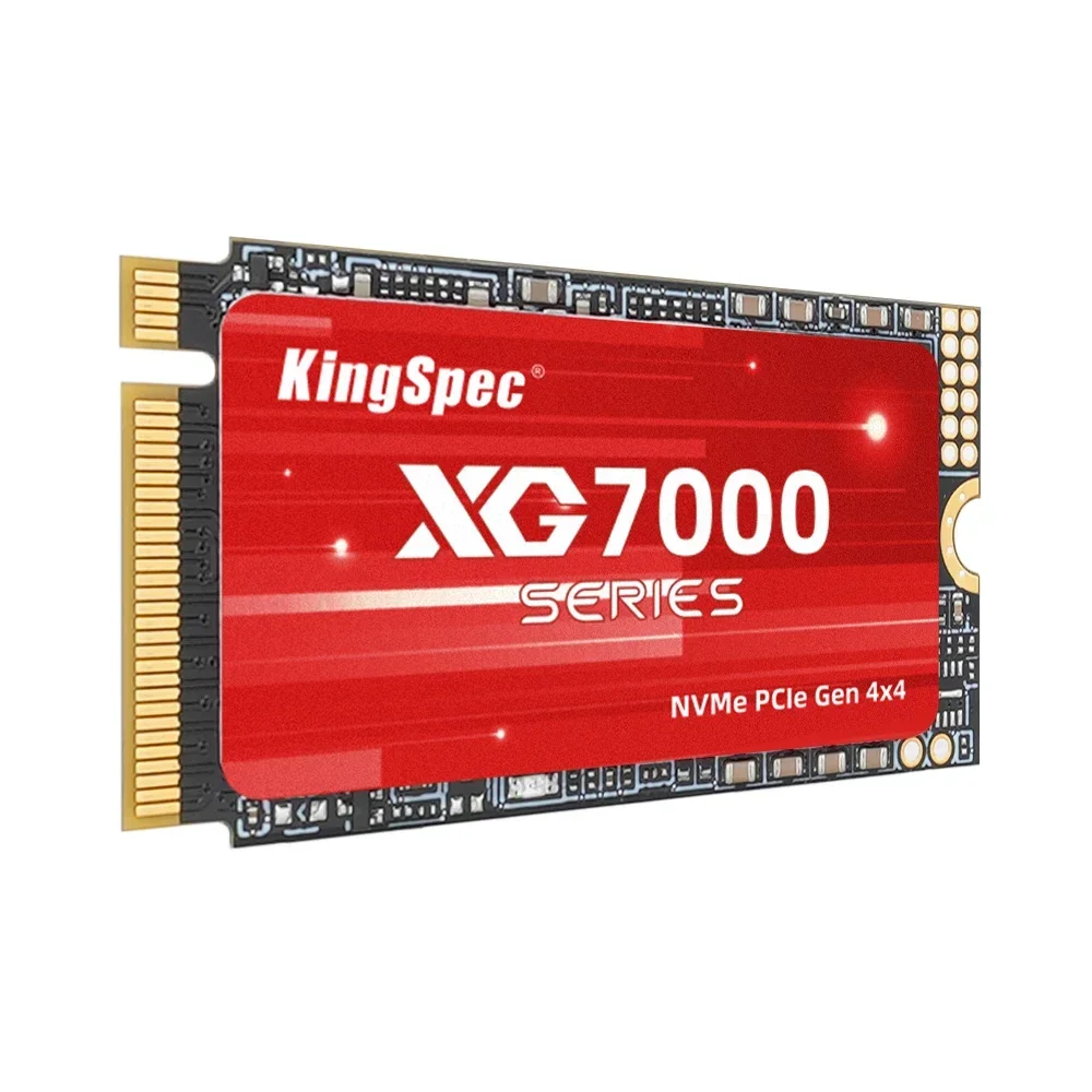 KingSpec Super High Speed m.2 pcie 4.0 disco rígido gen 4x4 dissipador de calor 2242 ssd m2 nvme 1tb para computador pessoal