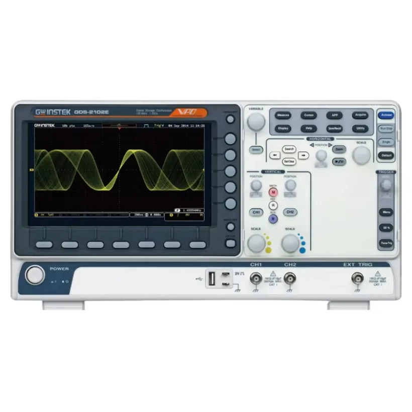 GWInstek Dual-channel digital storage oscilloscope with 1 GS/s sampling rate, model GDS-2102E/2202E