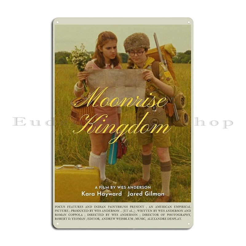 Alternate Moonrise Kingdom Green Simplistic Design Metal Cinema Wall Cave Wall Decor Customize Club Tin Sign Poster
