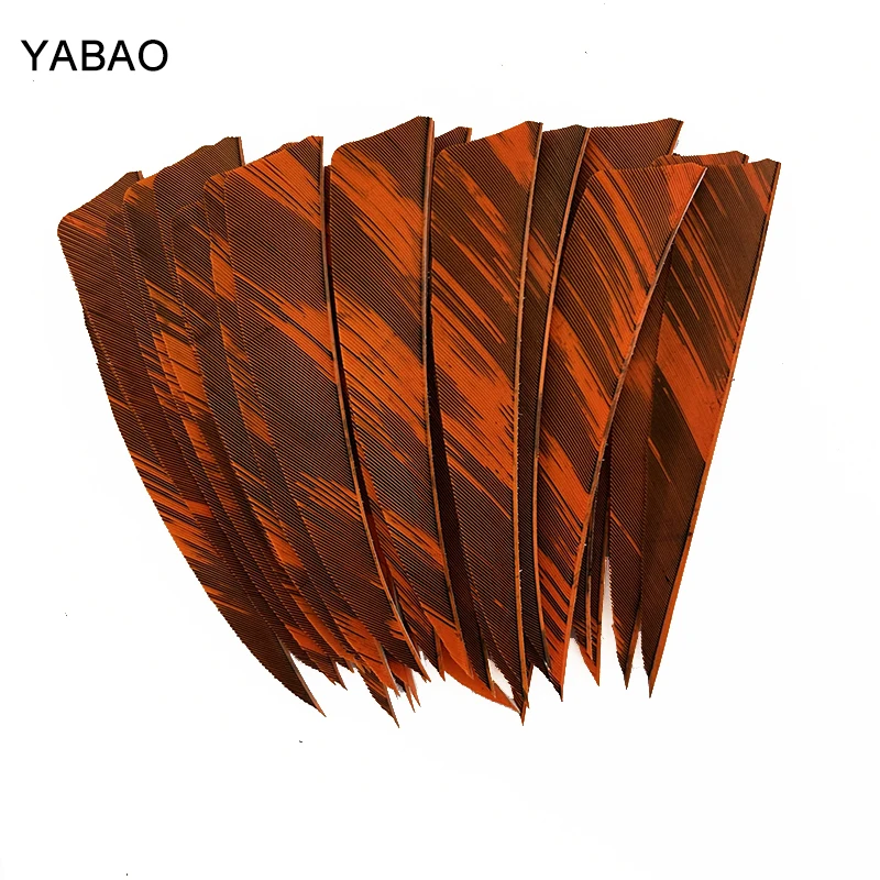 

50Pcs 4 Inch Left Wings Archery Arrow Camo Turkey Feathers Fletching Fletches DIY Vanes Tool Shield Cut -LW