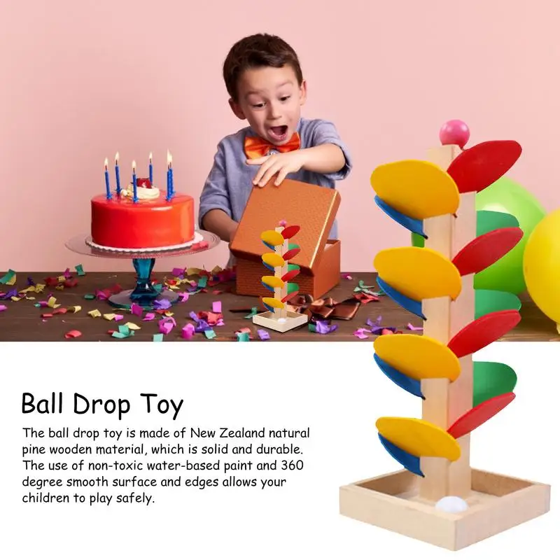 Colorful Tree Marble Ball Run Track Building Blocks Kids Wood Game Toys Children Learning Educational DIY Wooden Toys Gifts