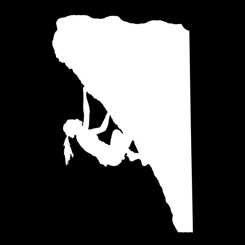 1Pc 2D Flat Rock Climber Silhouette Vinyl Sticker, Waterproof UV‑Resistant Decal for Car Body Window Decor, Holiday Gift