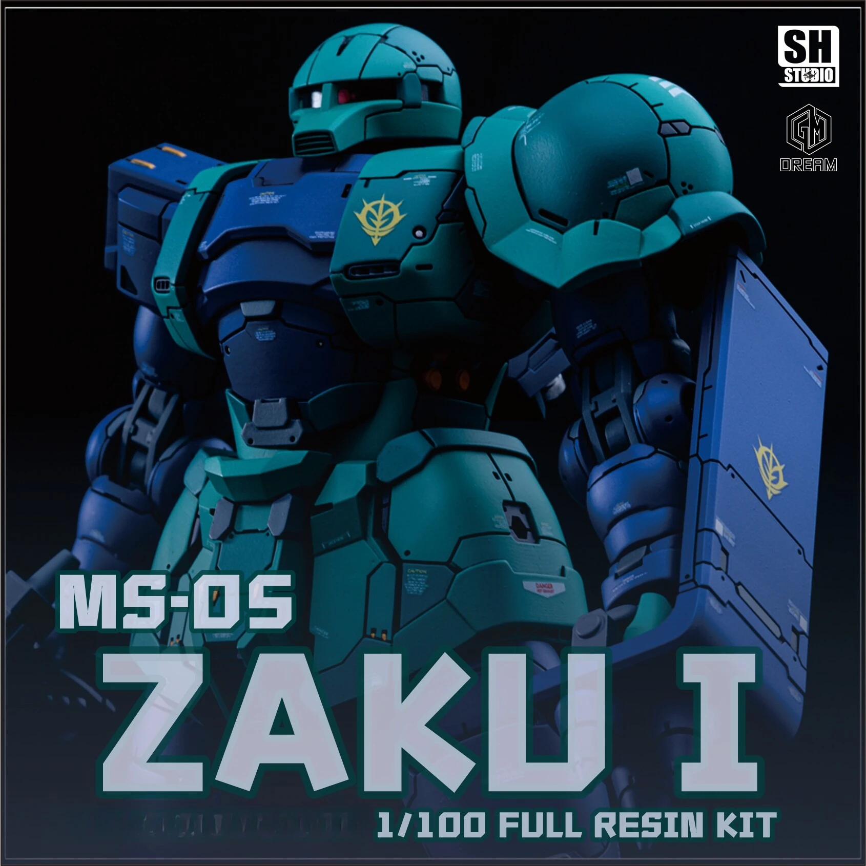 В наличии: SH STUDIO MG 1/100 MS-05 ZAKU I, неокрашенная смоляная модель GK с внутренним каркасом, коллекционная модель для любителей GK-моделирования.