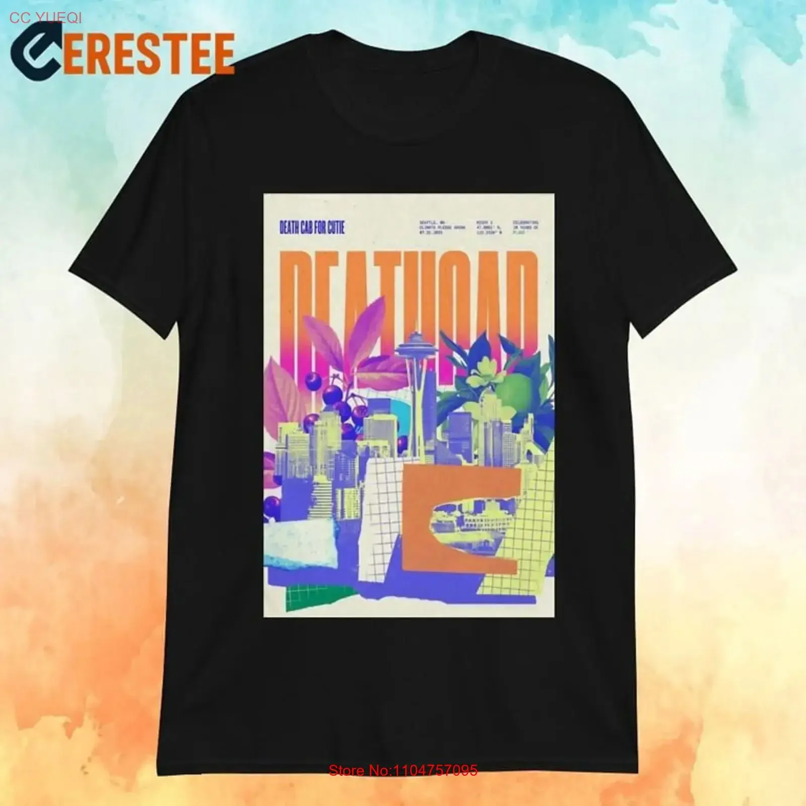 Death Cab For Cutie Jul 31 2025 Seattle WA Poster T Shirt vintage Washed Stretched graphic Stylish Soft Comfortable Breathable
