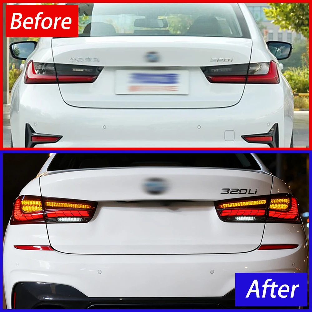 For BMW 3 Series G20 G28 320i 325i 330i 2019-2025 LED Car Taillights Assembly Upgrade Dynamic Dragon Scale Taillight Accessories