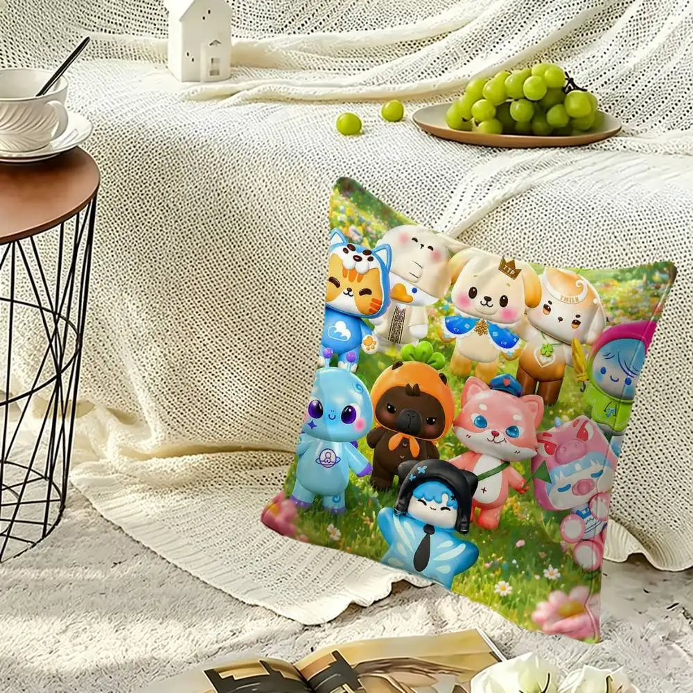 F-Famous GMMTV M-Mascot Pillow Case Sofa Living Room for Bedroom Headboard Backrest Cushion Square Nap Time