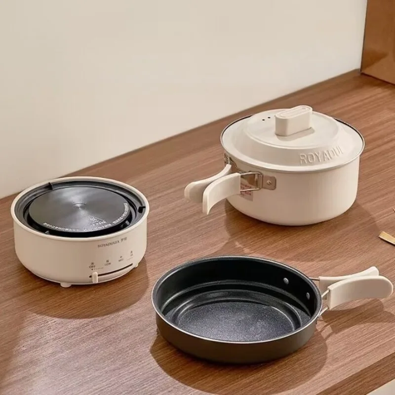 

Portable Electric Cooking Folding Pot Business Trip 2L Multifunctional Split Pot Dormitory Electric Heating Pot