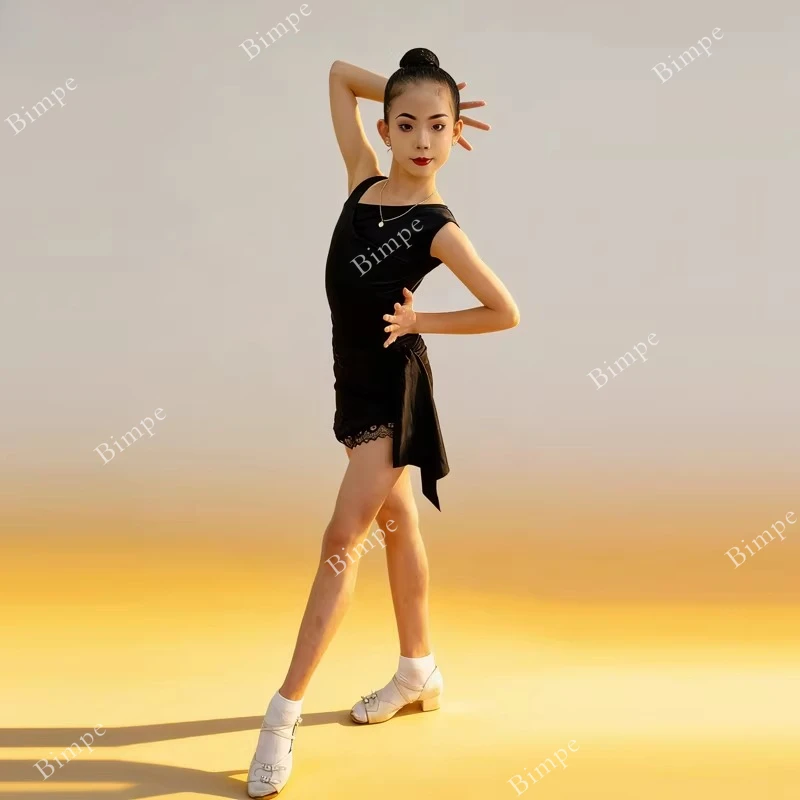 

Детское танцевальное платье для выступлений: сальса, латина, румба, ча-ча-ча, самба, бальные танцы, латинские практики, сексуальное платье для девочек