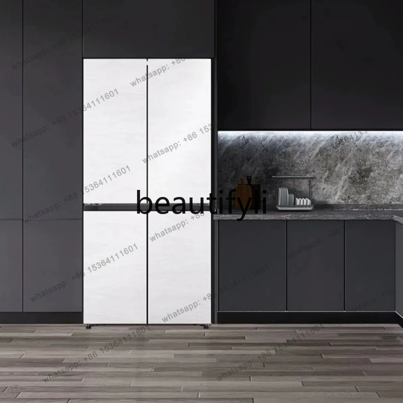 Zero embedded refrigerator three-door type, ultra-thin cross-door refrigerator side opening type