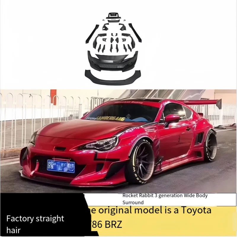 Geeignet für GT86, Subaru BRZ, Upgrade Rocket Rabbit Third-Generation Wide-Body Large-Bumper Body Kit Frontstoßstange