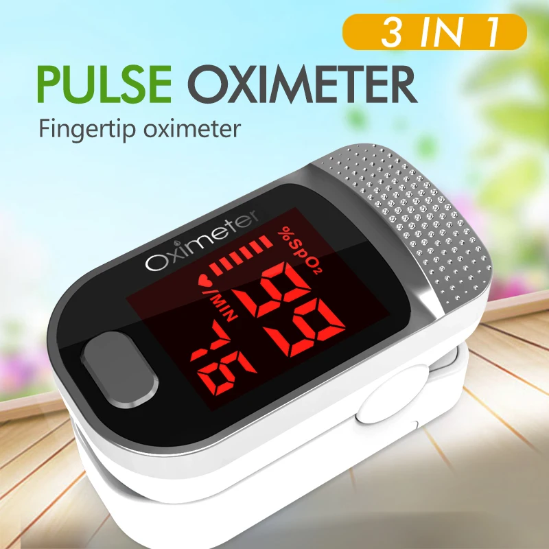 KIUZOU Finger Pulse Oximeter Blood Oxygen Saturation Meter Heart Rate Monitor LED Oximetro with Respiration rate