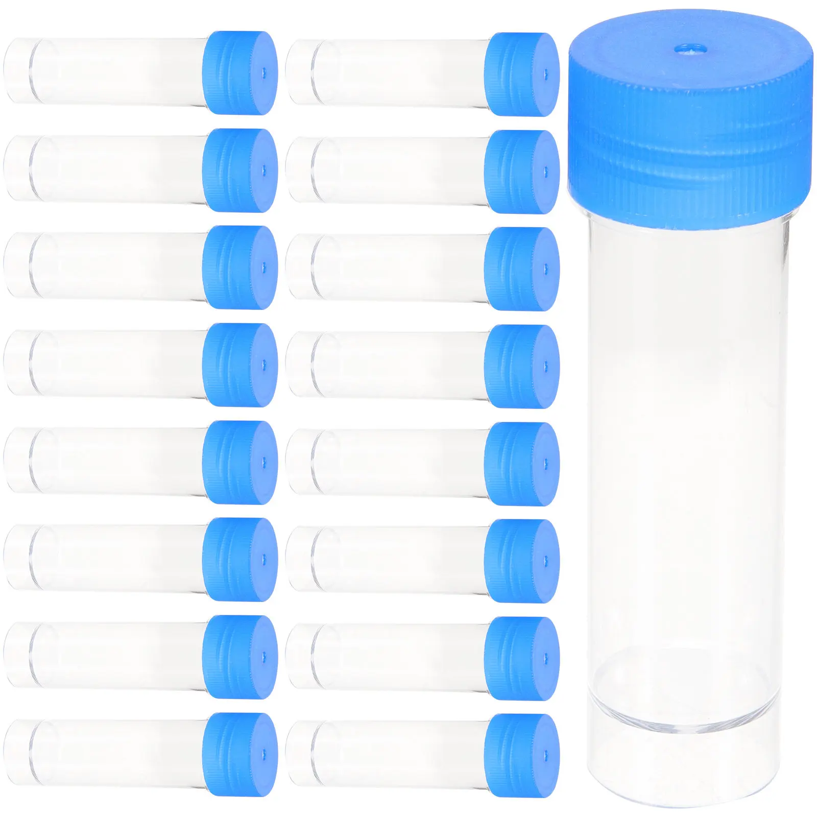 

20Pcs Urine Specimen Cups Clear Plastic Sample Cups Leakproof Sealed Lid Urine Holders for Testing Collection Containers