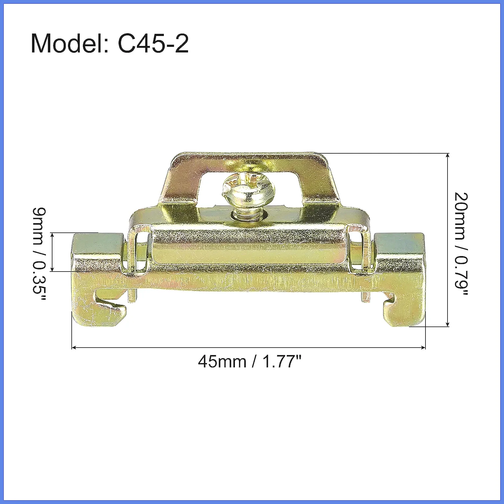 DIN Rail Terminal Blocks End Stopper 20/50Pcs Screw Type Clamp C45-2 Metal Wire Barrier for Electrical Panels Machines