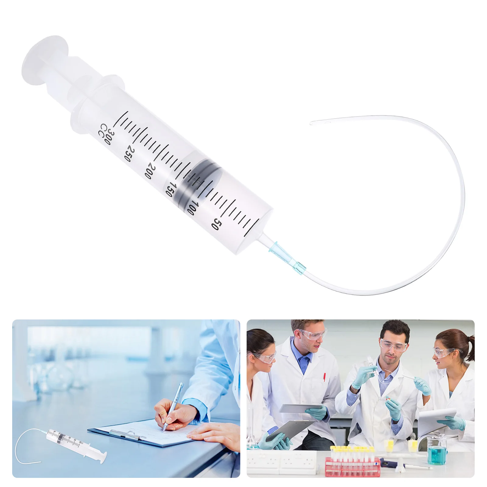 

Disposable Syringe Feeder with Flushing Nozzle Labs Refilling Measurement Plastic