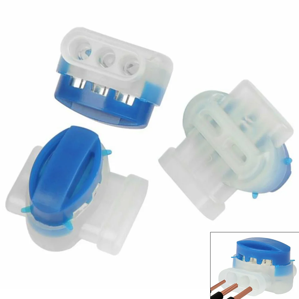 

5Pcs Multifunction Wire Connector Terminals 3 Pin Electrical 314 Data Communication Connectors Cable Avoid Stripping Terminator