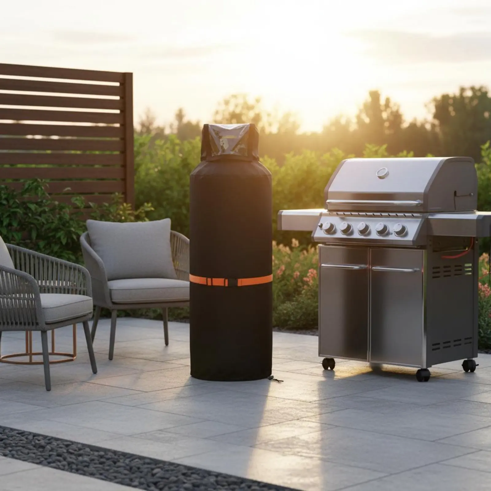 100 Lb Propane Cylinder Cover Dustproof Oxford Cloth Propane Cover Outdoor Storage Easy Entry Top Opening Adjustable Fit