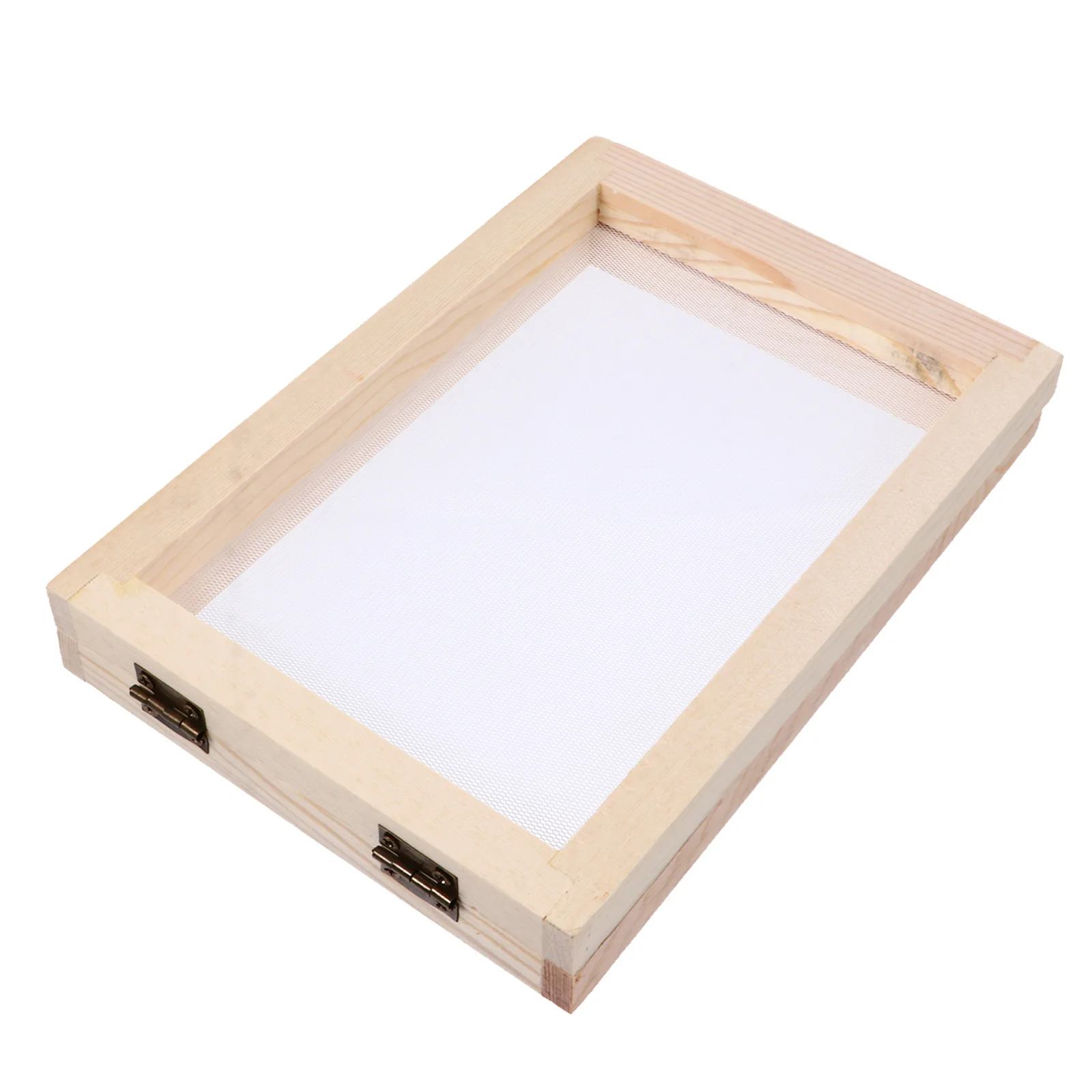 

Double Deckle Paper Making Frame Beige Wooden Screen Printing Kit For Diy Craft Papermaking Mould Tools Decorative Paper