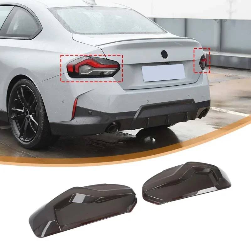 ABS Black For BMW 2 Series G42 M2 M240i G87 2022-2025+ Car Tail Light Cover Indicator Reversing Light Cover Exterior Accessories