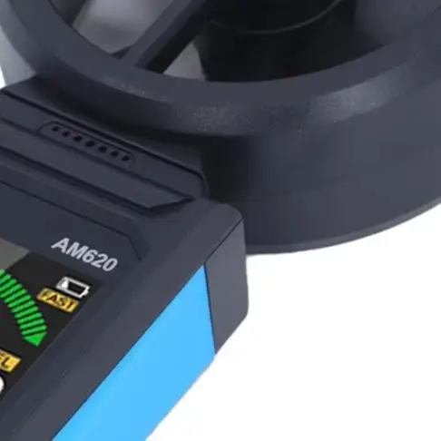 Anemómetro Digital AM620 con Pantalla LCD y Rotación de 180° para HVAC, Meteorología, Navegación y Pruebas Industriales