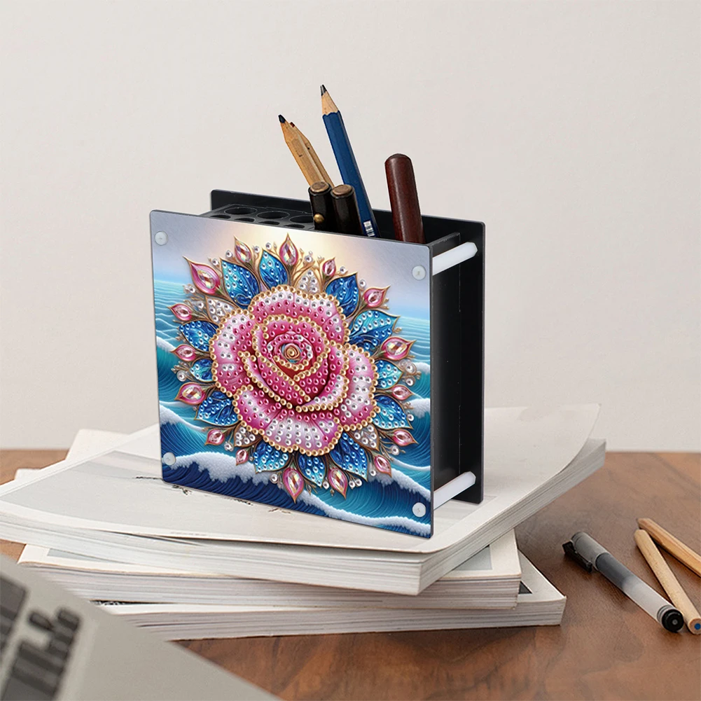 

Special Shape Diamond Pen Container DIY Diamond Painting Art Organizer with Crystal Diamond Accents for Living Room Bedroom and Classroom Decor