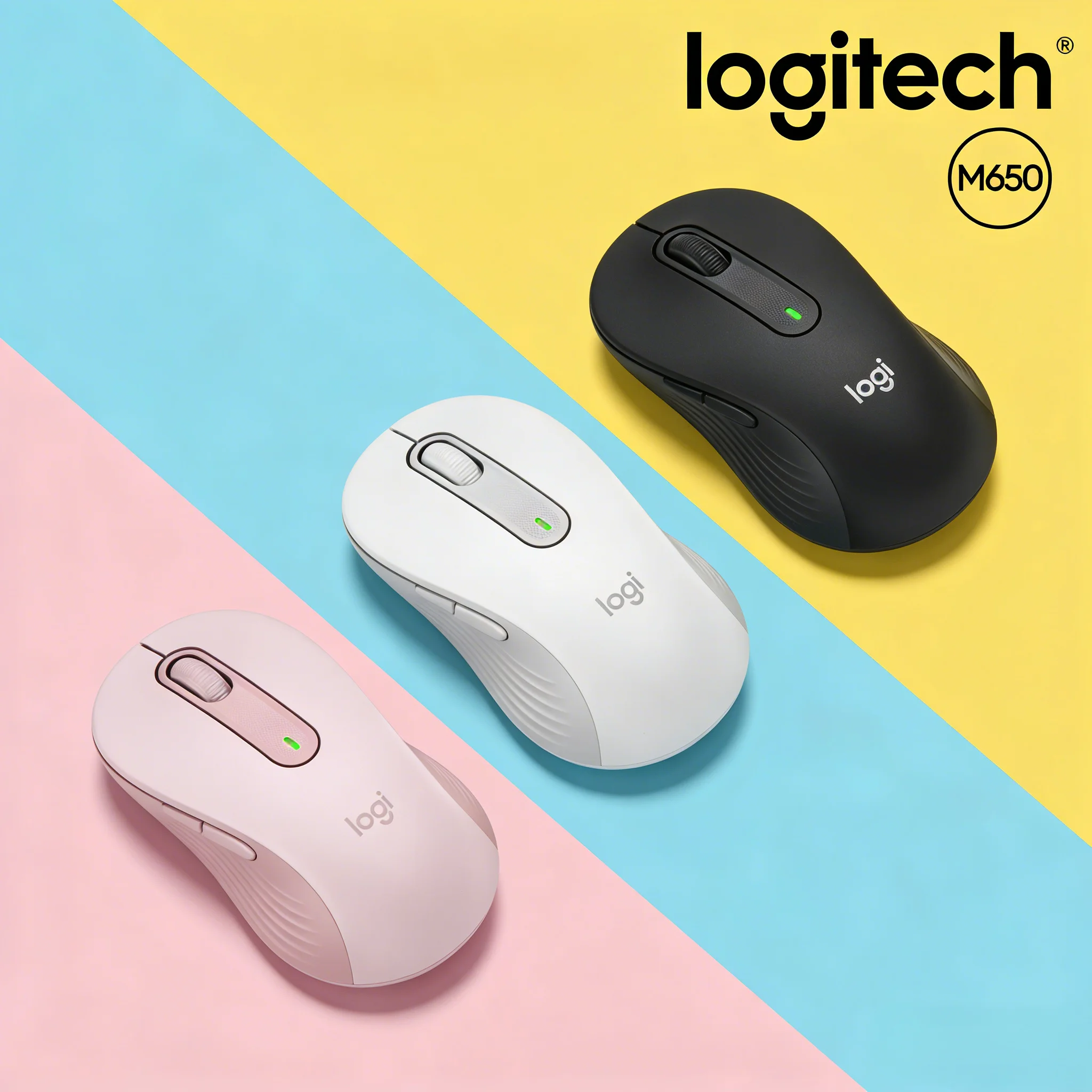 

Мышь Logitech M650 / M650L с 90% шумоподавлением, эргономичная форма для комфортного использования средними и маленькими руками