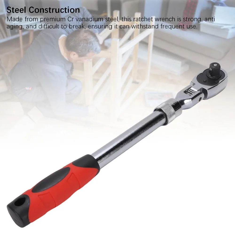 Cr Vanadium Steel Ratchet Wrench Professional Heavy Quick Release Ratchet Wrench 1/2 Inch Drive Ratchet Wrench Mechanic Repair
