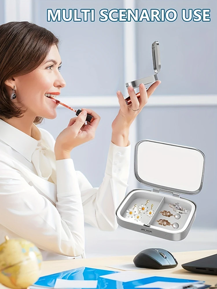 Colorful Sardine Can "Sardinhas em Tomate" Print Metal Pill Box, Portable 2-Compartment Travel Pill Organizer for Vitamins & Pil view 5