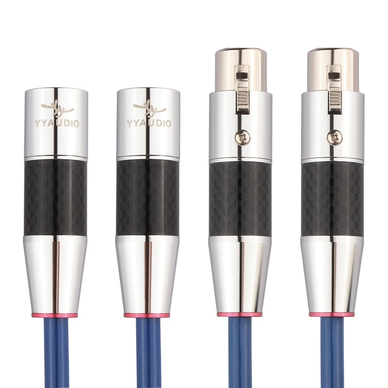 YYAUDIO Hifi XLR-Kabel mit Nickelbeschichteten Steckern, OCC OFC Reinkupfer XLR-Stecker auf -Buchse Audiokabel für Mikrofon, Mischpult, Verstärker, etc.