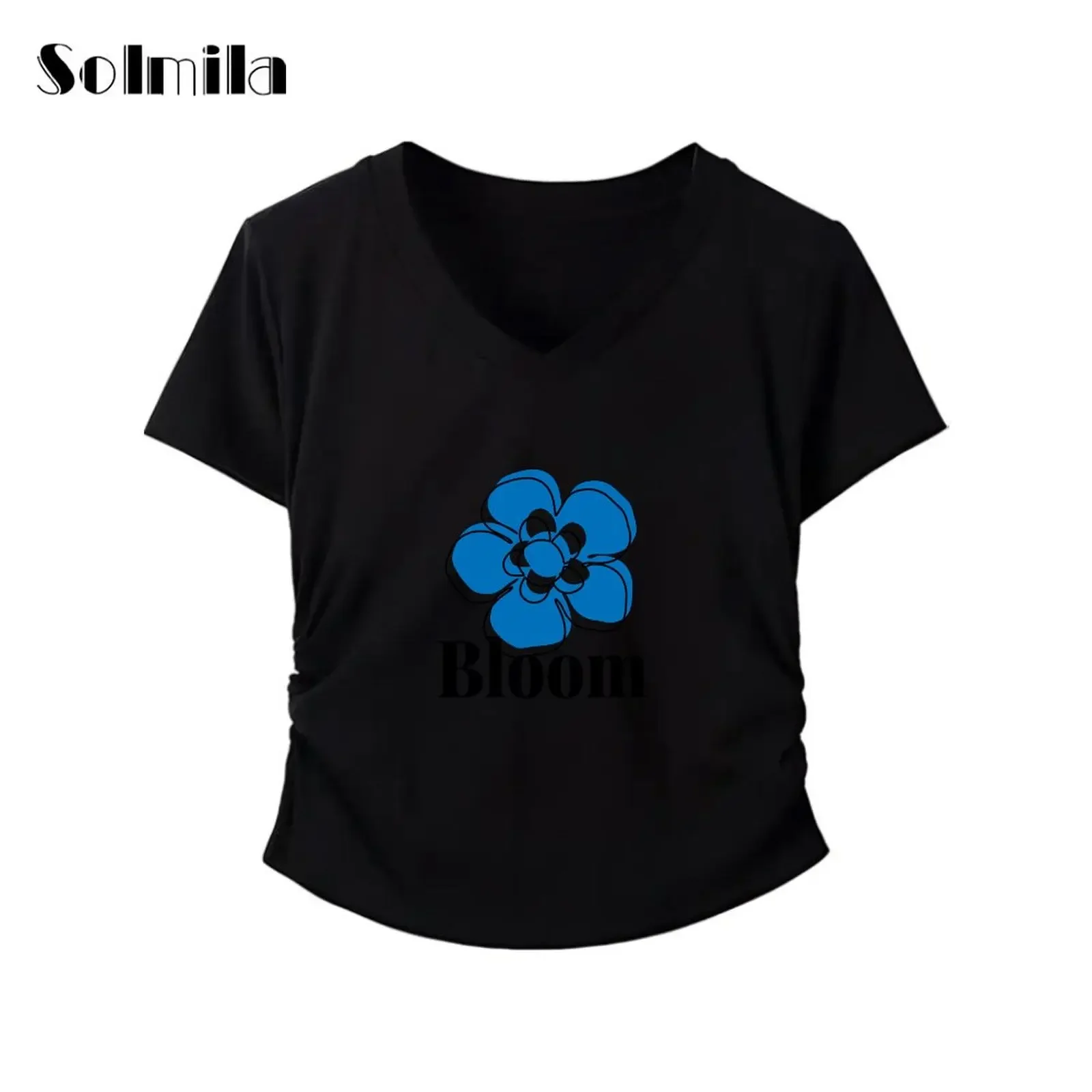 

Casual Party Wear Korean Style Tee Brand New Condition Home Club Wear Regular Clothing Length Slight Stretch Fabric