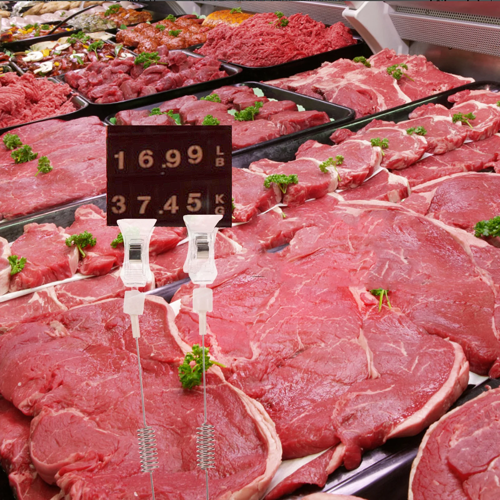 

5Pcs Shake Sign Clips Durable Price Sign Holder for Retail Store Merchandise Sale Tags Supermarket Display Price Holders