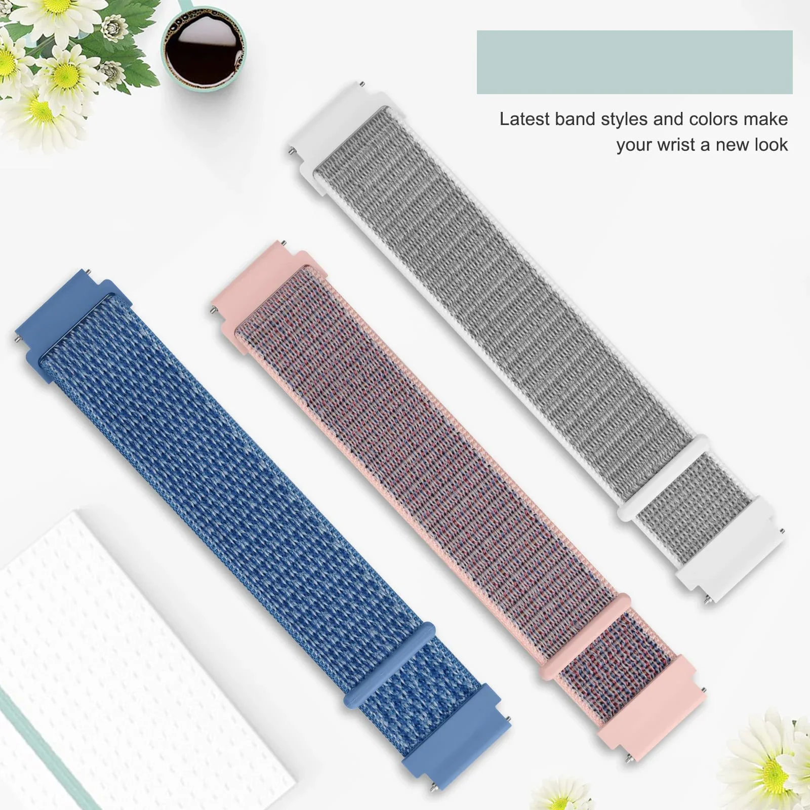 Nylon Loop strap For Amazfit GTS 4/3/2/2e Mini/GTR 4/3/Pro/GTR2/47mm/stratos 20mm/22mm Watch Bracelet Amazfit bip-U-S-lite Band