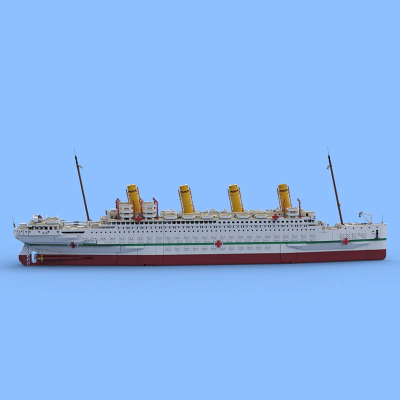 

9970PCS WW2 Military 1:500 scale HMHS Britannic Olympic Class Steamships Model DIY creative ideas Child Toy Gift warship Blocks