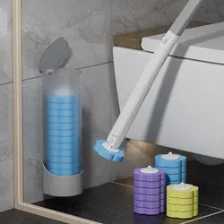 Disposable Toilet Brush Sponge Replacement Head Toilet Brush Set No Dead Ends Decontamination Household Can Throw Toilet Brush
