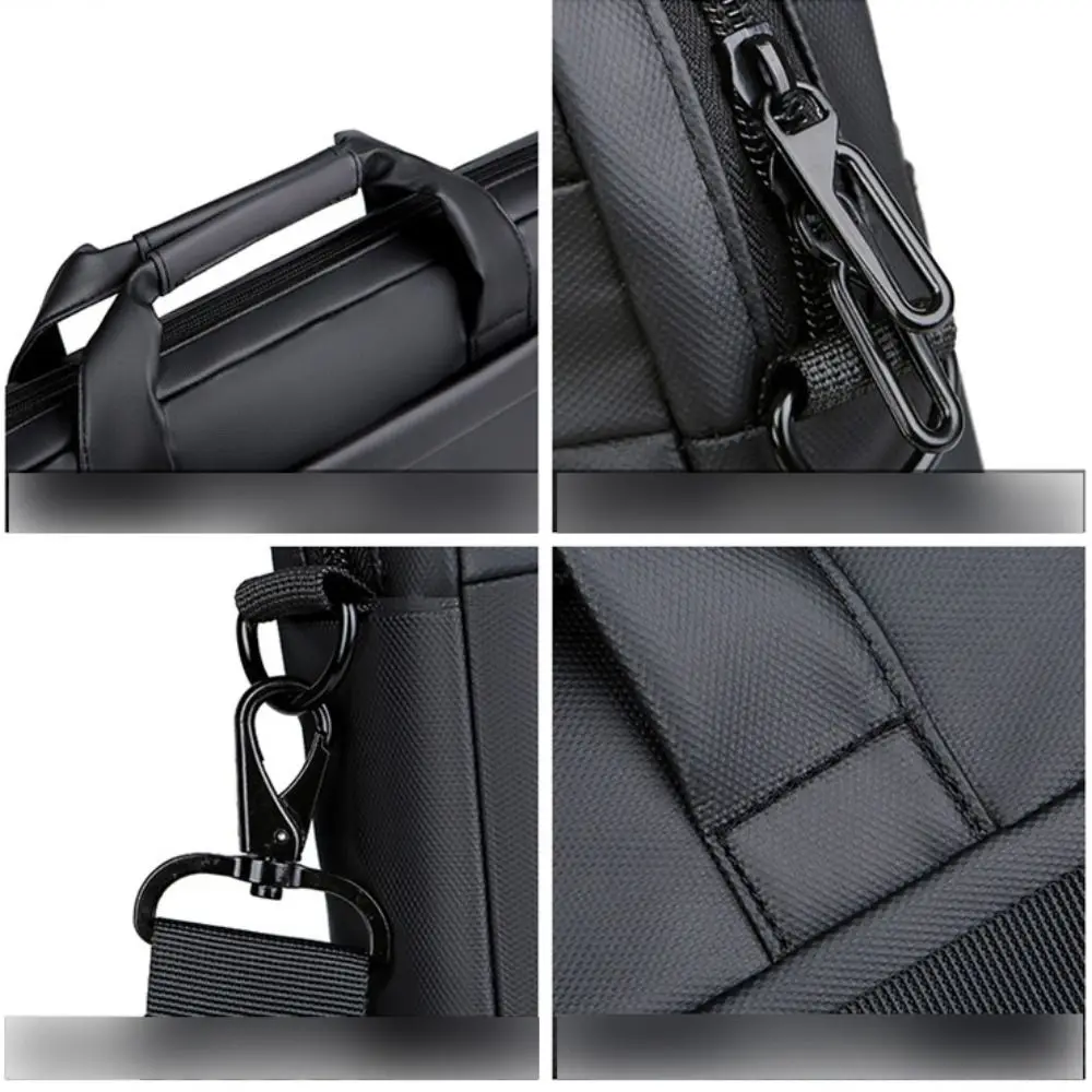 New Business Briefcase Bag Leather 15 Inch Laptop Bag Shoulder Waterproof Office Handbag Men