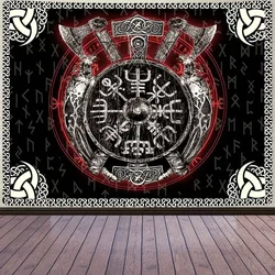 unframed Norse Mythology Vikings Tapestry Mysterious Ancient Runes Totem Tapestries Wall Hanging Art for Living Room Bedroom Hom