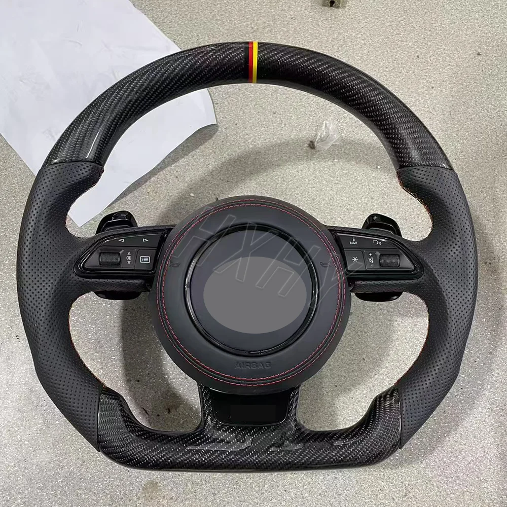 New Upgrade Carbon Fiber Alcantara Leather Steering Wheel For Audi RS A3 A4L A5 A6L A7 A8 q3 q5 q7 S3 S4 S5 RS3 RS4 Customized