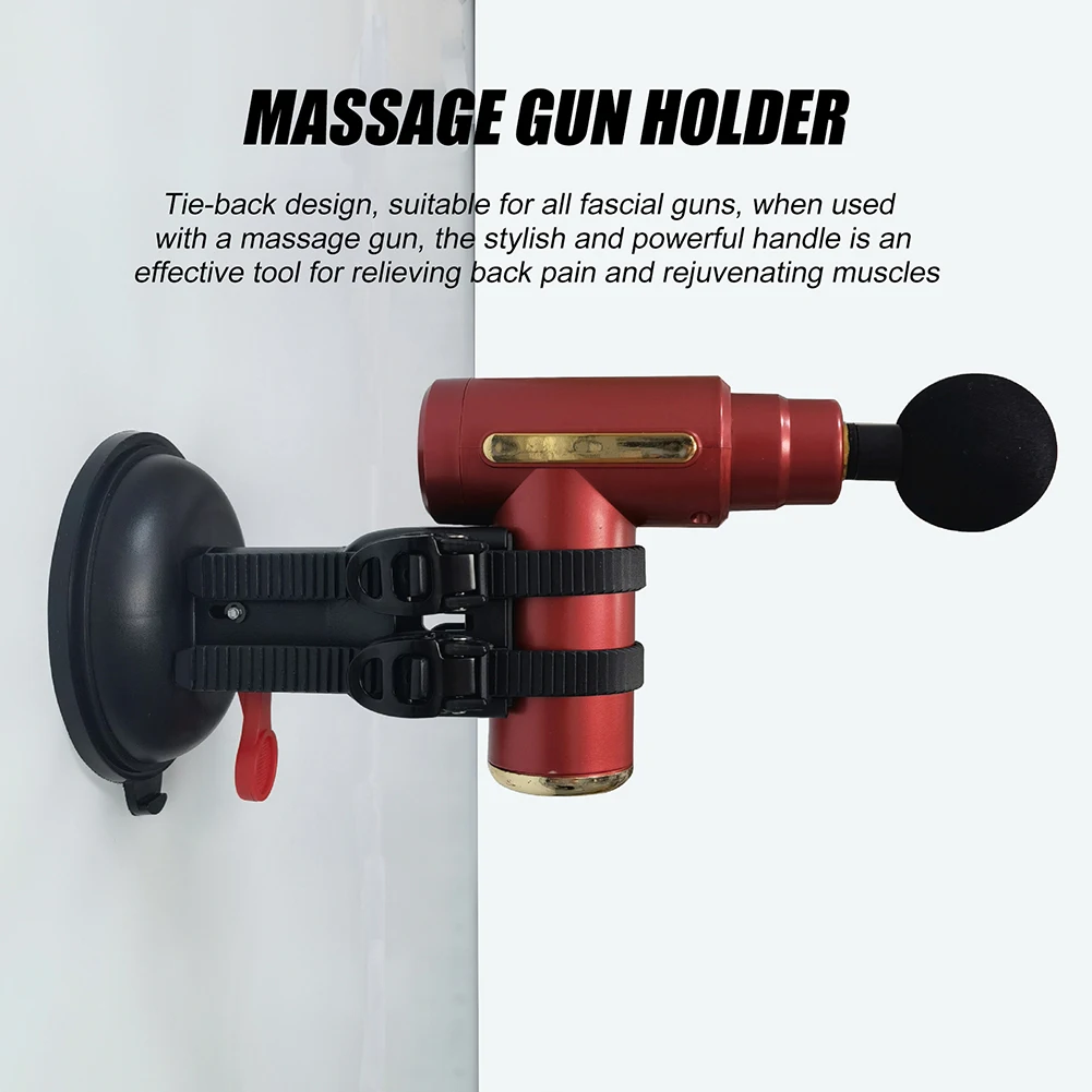 

Detachable Vacuum Suction Cup Wall Mounted Powerful Fascia Gun Bracket Hands Free Massage Gun Grip Bracket Self Massage for Home