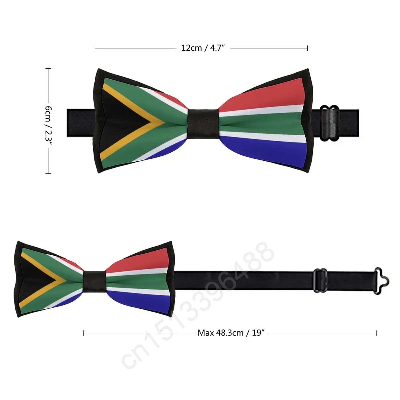 New Polyester South Africa Flag Bowtie for Men Fashion Casual Men's Bow Ties Cravat Neckwear For Wedding Party Suits Tie