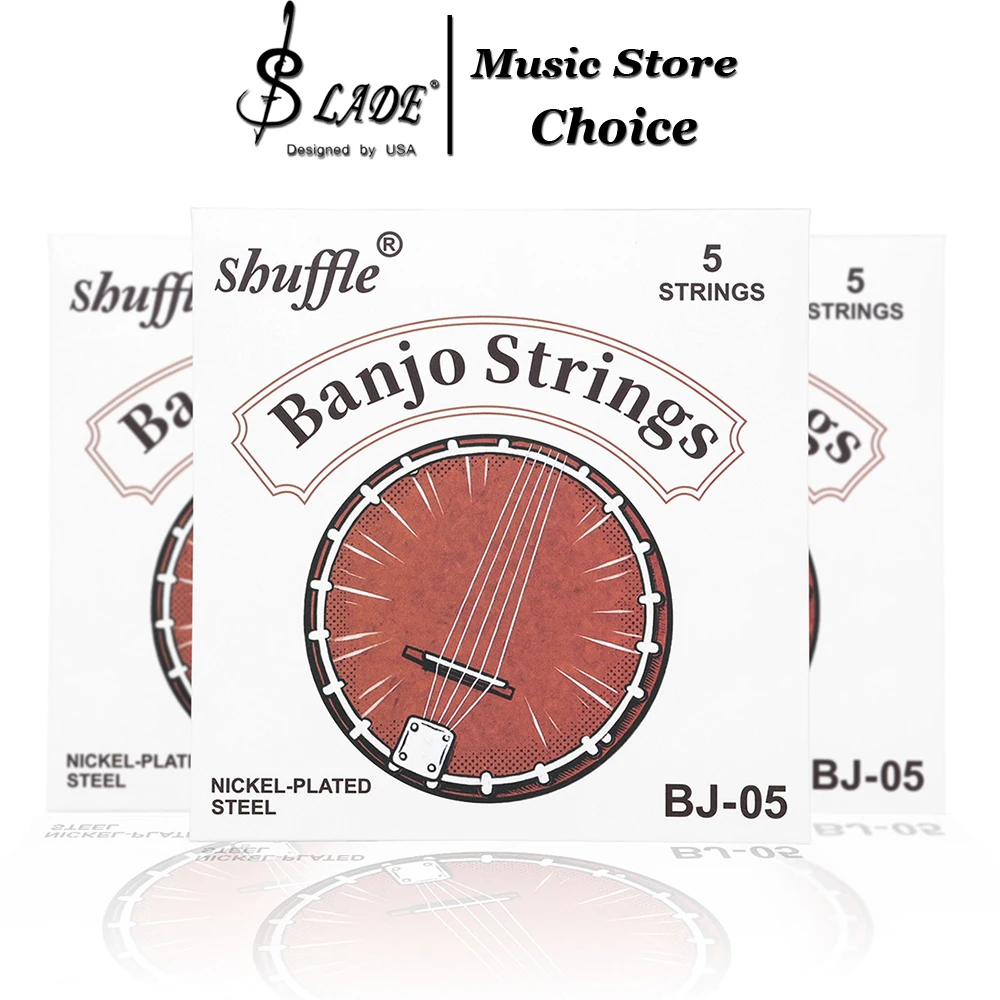 IRIN 5-String Banjo Strings Set Brass Alloy Gold Plated Anti-Rust Coating Banjo Strings Replacement for Banjo Parts Accessories