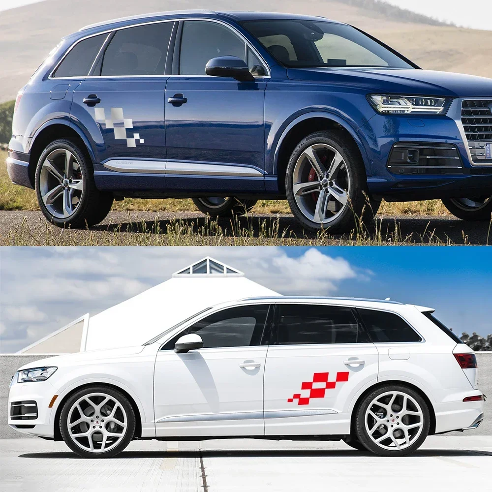 Car Door Sticker Racing Stripes Exterior Vinyl Decals Accessories For Audi Q7 4M 4L Quattro S Line TFSI 2020 2007 2016 2017 2018