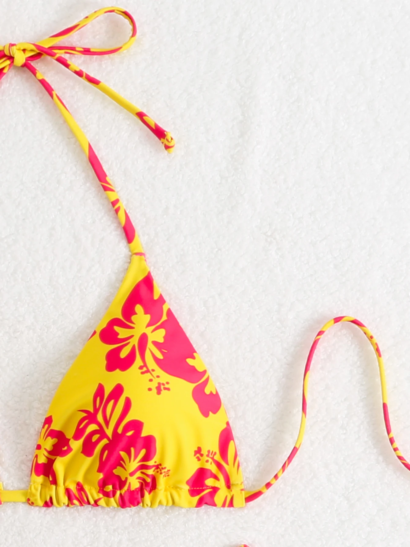 الصيف الرجعية الأزهار طباعة 2 قطعة بيكيني الدانتيل يصل ملابس السباحة مثير عالية مخصر ملابس السباحة النسائية