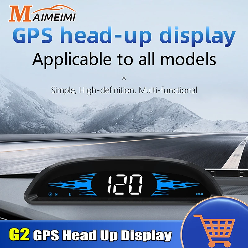 

G2 Car Head Up Display Car GPS Speedometer Satellites Number Smart Clock Digital Gauges Auto Electronics Accessorie For All Car