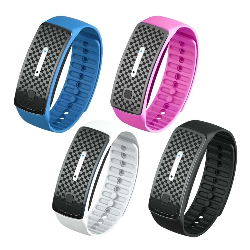 50JB USB Charging Ultrasonic Mozzies Defense Bracelet Insect Protective with Elegant Color Designs for Adults and Teens