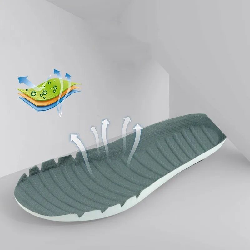 High-elastic Shock-absorbing Badminton Insoles Sweat-absorbing Breathable EVA Anti-slip Insoles For Height Increase