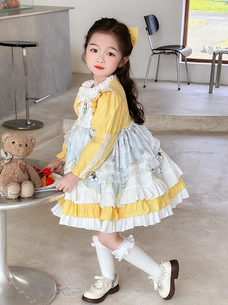 popuplar spring new children's clothing girls Lolita Princess dress children's cute Lolita pommel dress