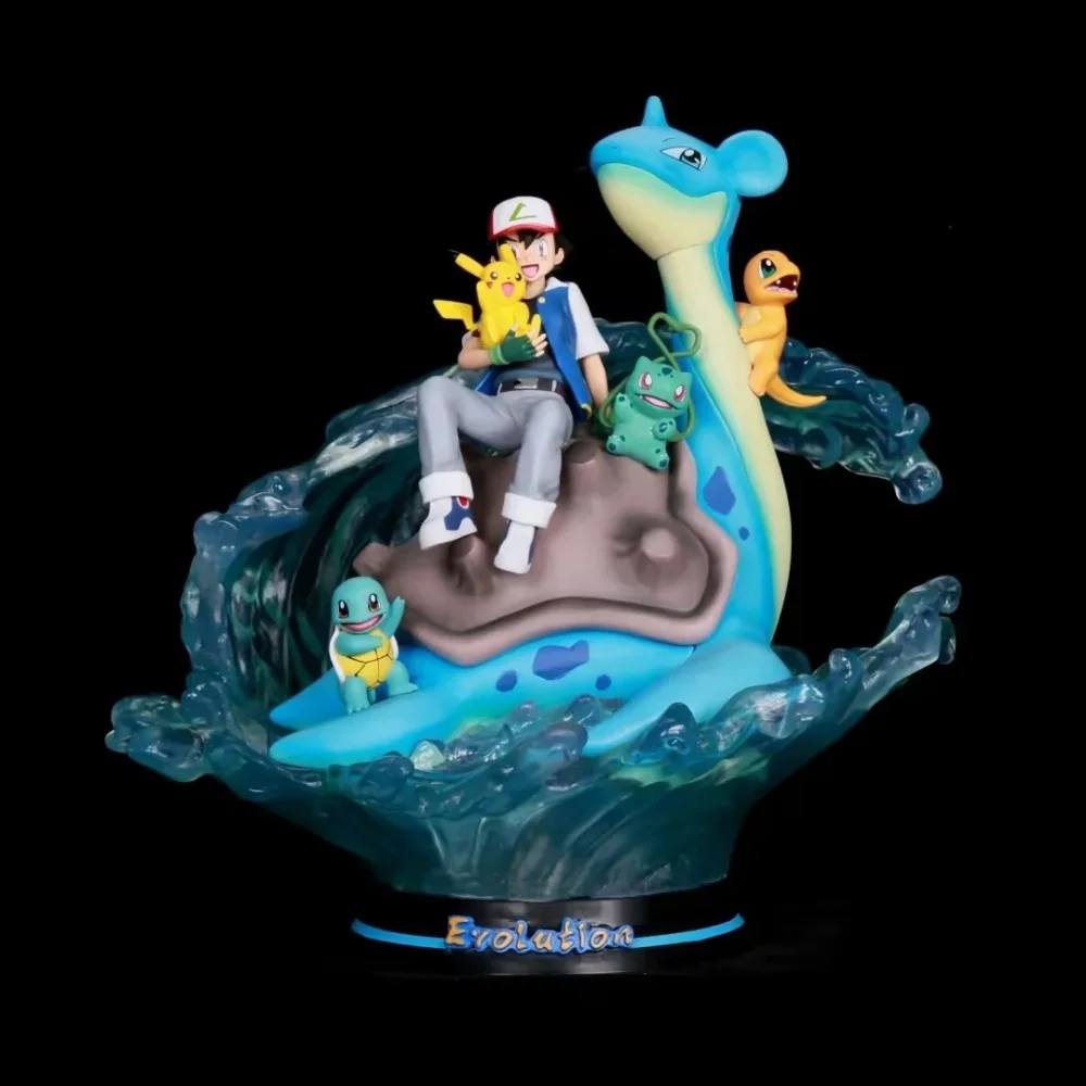 

Anime Pokemon Ash Ketchum Lapras GK PVC Action Figure Collectible Model Doll Toy 30CM