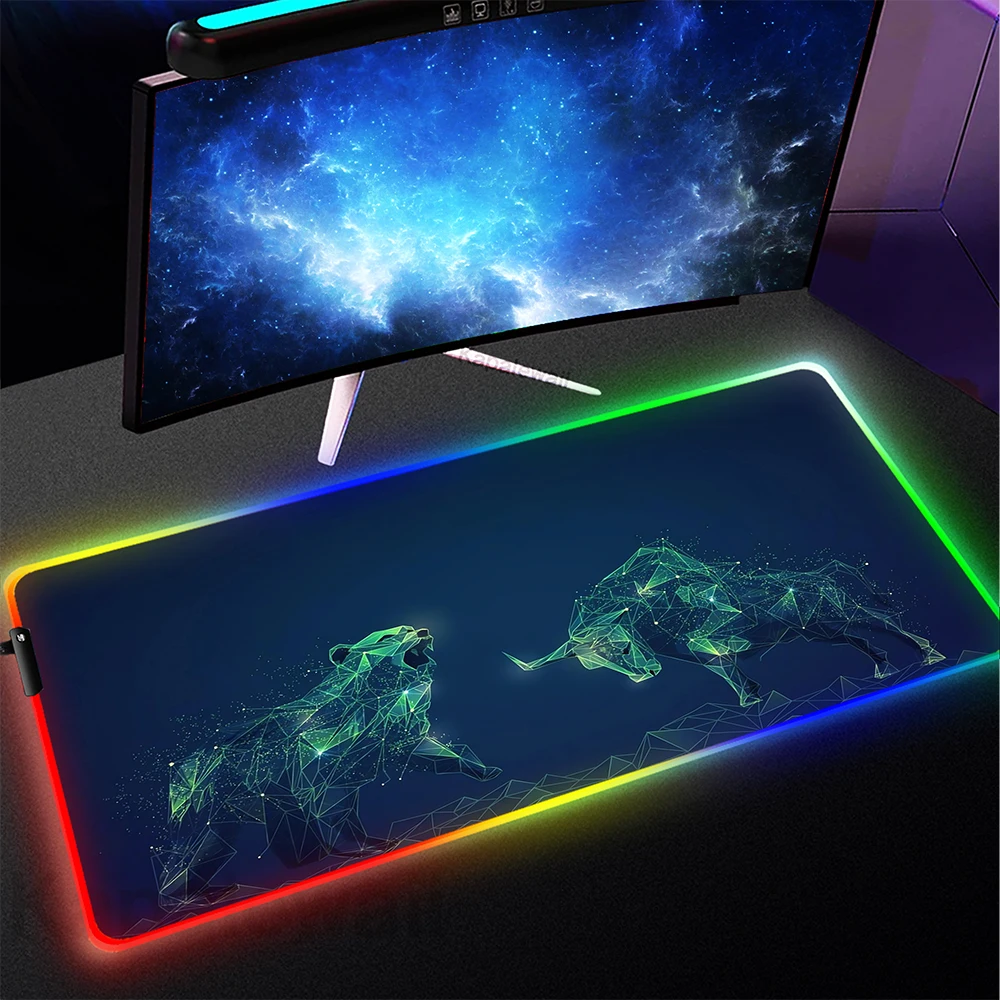 Большой коврик для мыши RGB с рисунком, размер XXL, 100 Х5, 0 см