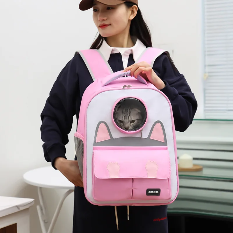 Dog Carrier Bag Pet Double Shoulder Backpack Sturdy Frame Breathable High Quality Outdoor Travel Bag Pet Backpack