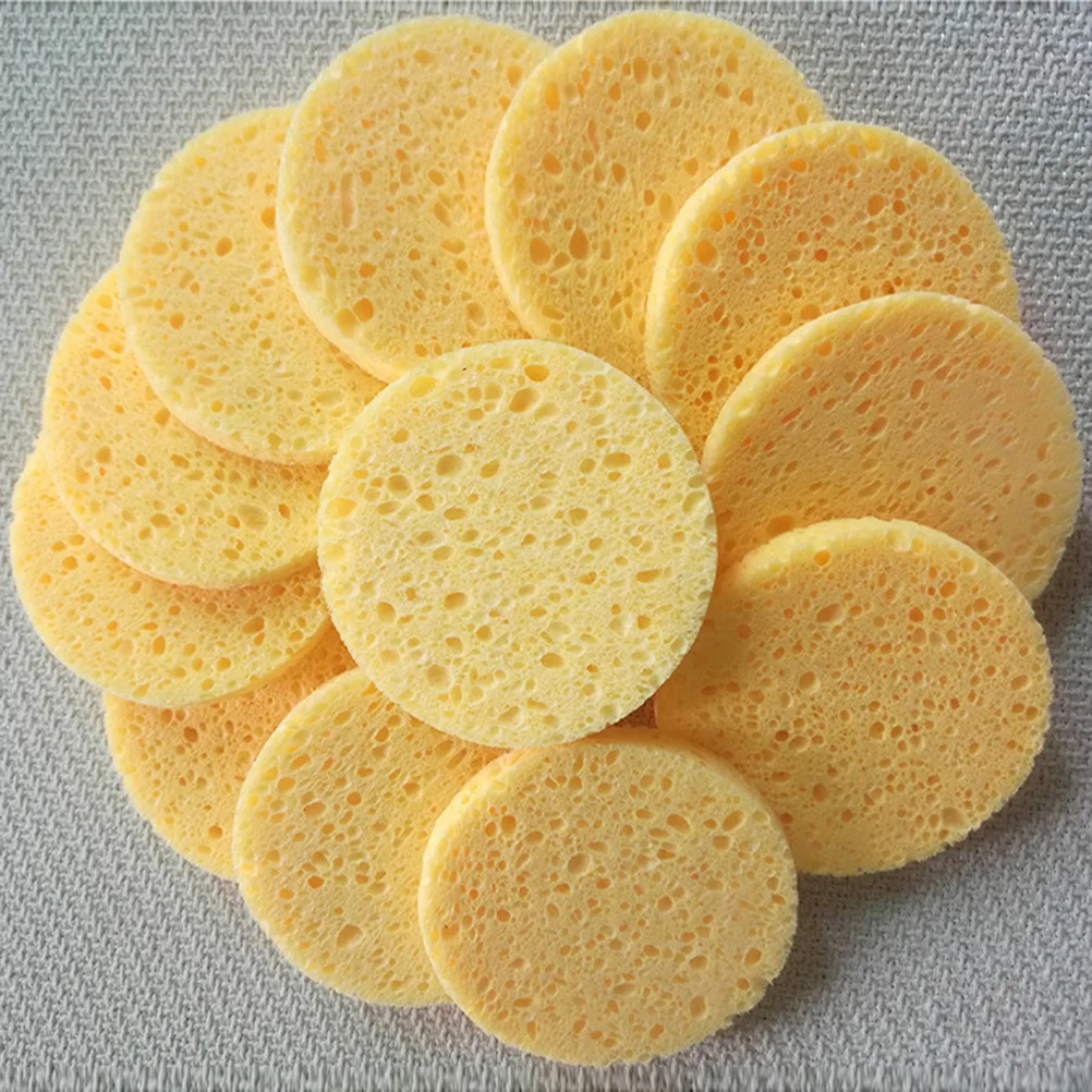 

50 pcs Facial Cleansing Sponge Makeup Removal Cotton Skin Care Puff Deep Pore Cleaning Sponge Sensitive Skin Travel
