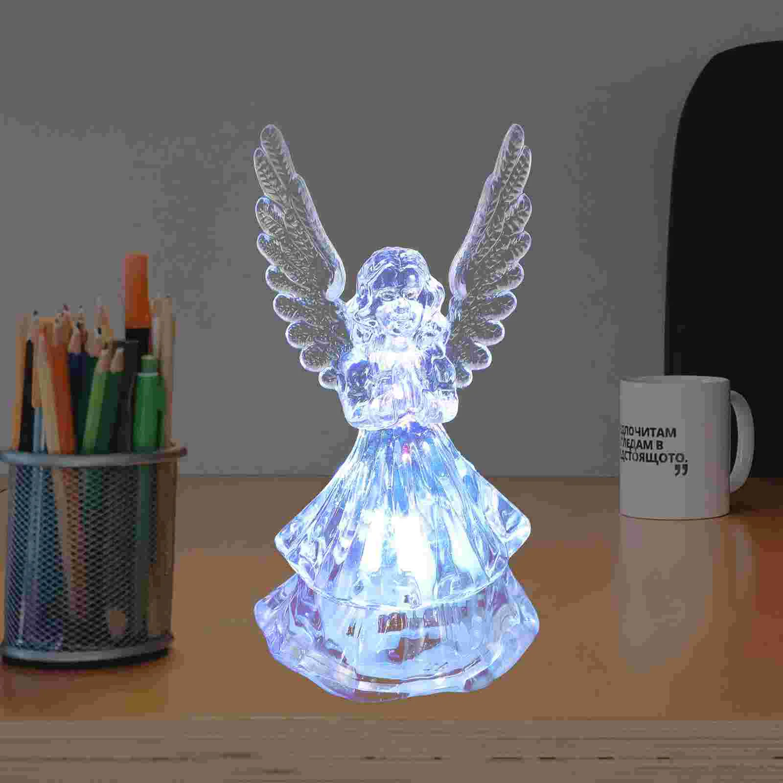 2 Pcs Night Light Stage Decoration Props Lovely Bedside Lights Practical Lamps Cartoon LED Acrylic -powered